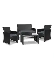 [Gardeon] Outdoor 4 Piece Rattan Set