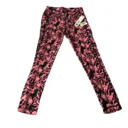 *NWT* Nicole Miller Sport Pink Black Workout Jogger Yoga Pants Size L Large