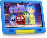Kids Tablet 10 inch Android 13 Tablet, 6(2+4) GB+64GB, 5000mAh, WiFi Bluetooth Tablet with Shock-Proof Case (Blue)