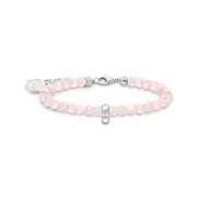 Buy Member charm bracelet with rose quartz beads by Thomas Sabo online - THOMAS SABO Australia