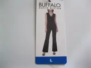 BUFFALO David Bitton Ladies' Ponte Sleeveless Jumpsuit, Black, Large (0945)