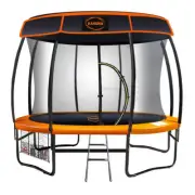 NNEDPE Kahuna Trampoline 10 ft with Roof - Orange