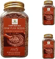 Farm Royale Raw Flax Beej Whole -1+1+1 Combo-750 GM ||100% Pure and Natural||Export Quality||Hand picked materrial
