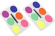 Halloween Event Face Paint Cream Kit 6 Colors Oil-based Palette for Boys and Girls Adults Stage Makeup