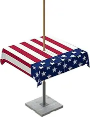 4th of July Tablecloth with Umbrella Hole and Zipper American Flag Square Outdoor Tablecloths 54x54 Inch Outside Table Cloths Stars Red Stripes Patio Table Cloth Cover for Independence Day Garden