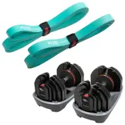 NonZero Gravity PowerDyne 55lbs Adjustable Dumbbell Set & 35lb Resistance Bands