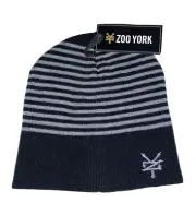 Zoo York ZY NYC Beanie Men OSFM Black Gray w Logo Winter Sock Hat Skate Cap $25