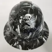 full brim hard hat custom hydro dipped IN RIDE OR DIE OUTLAW BIKER