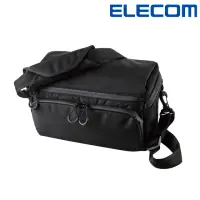 在飛比找momo購物網優惠-【ELECOM】GRAPHGEAR多功能防潑水側背包M-黑(