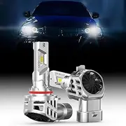 MOTORHOOK Pack of 2 HB4 9006 12V 60W Halogen Car Bulbs | 5500K Super White Xenon Look | High Brightness for High and Low Beam | P20D Standard 5500K