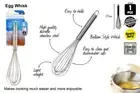 25cm Stainless Steel Whisk Loop Handle Egg Beating Mixer Kitchen Baking Utensil