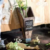 在飛比找樂天市場購物網優惠-掬涵 實木壁掛花盒花器古董老料制作歐式復古風格雜貨花園裝飾