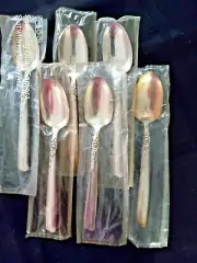 ONEIDA PRESTIGE 1955 'GAY ADVENTURE' PATTERN 6 TEASPOONS SILVER PLATE