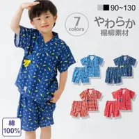 在飛比找ETMall東森購物網優惠-童裝夏季寶寶薄睡衣日式甚平短袖