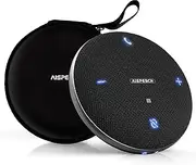 AISPEECH M4 Bluetooth Speakerphone Conference Microphone with AI Noise Reduction Full-Duplex AI Transcription USB Speakerphone 360° Voice Pickup Conference Speaker Home Office for Teams/Zoom, Black