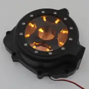 Left Engine Stator Cover for Honda CBR 600RR 2003-2006 Black w/ Yellow LED