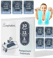 44 pcs- Witch Hazel Wipes & Perineal Ice Packs for Postpartum, Hemorrhoids & C Section Ice Packs for Postpartum -30 Alcohol Free Witch Hazel Pads for Postpartum Care & Hemorrhoids Cold Pads Postpartum