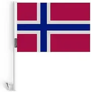 Pixelforma Norway Car Flag Polyester 50 Pieces 30 x 45 cm