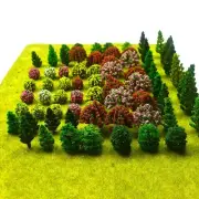 70pcs Mini Model Trees Mixed Miniature Trees Model Train Scenery Artificial W...