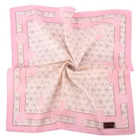 在飛比找Yahoo奇摩購物中心優惠-CLATHAS 山茶花字母菱格純綿帕領巾(粉色)