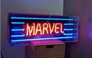 Marvel Neon Sign 14"x8" Acrylic Box Light Lamp Glass Collection Gift UX