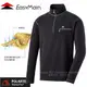 【EasyMain 衣力美】男款POLARTEC Thermal Pro 輕暖排汗條紋衫.半開襟立領衫_鐵灰_S1465