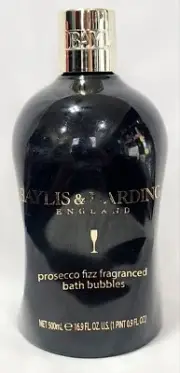 Baylis & Harding England PROSECCO FIZZ Fragranced Bath Bubbles 16.9 oz/500mL New