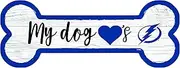 NHL Tampa Bay Lightning Unisex Tampa Bay Lightning Dog Bone Sign, Team Color, 6 x 12