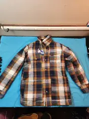 NWT Vintage Rare Wrangler Slate Sherpa lined flannel jacket