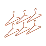 Adult 16.5" Rose Gold Shiny Metal Wire Coat Suit Top Clothes Hangers (60pc per set)