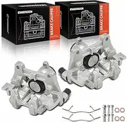Brake Caliper Replacement for Ford Fusion 2013-2020 Edge 2015-2022, with Bracket, Energi SE, Energi Titanium, one side, 1 Piston, Steel Piston, Rear Left and Right, Set of 2