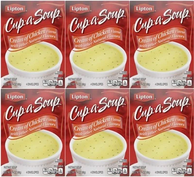 Lipton Cup-A-Soup Cream of Chicken, 2.4 Ounce (Pack of 6)