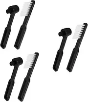 Vaguelly 6 Pcs Record Cleaning Brush Small Round Brush Vinyl Records CD Album Brush Turntable Stylus Cleaning Brush Record Vinyl Cleaner Vinyl Record Supplies CD Clean Brush Plastic