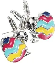 GALPADA Easter Earrings 1 Pair Rabbit Earrings Bunny Earrings for Teen Girls Women’s Earrings Easter Party Earring Rabbit Jewelry Easter Bunny Eggs Easter Egg Bunny Earrings