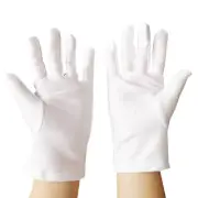 Kids White Gloves for Primary School Boys and Girls Spandex Elastic Gloves