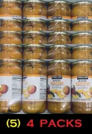 Kirkland Signature SLICED GREEK PEACHES 24 Oz Jar - ( 5 ) 4 PACKS
