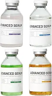 BRÜUN Advance Microneedling Korean Serum - 4 Different Booster Ampule Kit for Face and Body Including (AC + SC + SD + HY Control Serums) – Use with or without Dr Pen