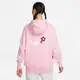 NIKE AS W NSW VDAY FLC HOODIE GCEL 情人節款 小花 女 帽T 長袖 HF1135-631 粉色