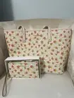 MICHAEL KORS CARTER LARGE Handbag TOTE BAG MK Purse Floral Double Zip Wallet Set