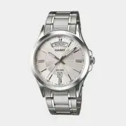Casio Men's Original Quartz Wrist Watch MTP-1381D-7A - Classic Silver with White