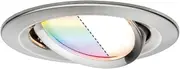 Paulmann 92964 Nova Plus LED luminaire SmartHome Zigbee Round swivelling incl. 1x2.5 watt RGBW dimmable Spotlight Brushed Iron spot Aluminium zinc recessed lamp 2700 K, 2.5 W