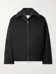 [Bottega Veneta] Bottega Veneta - Intrecciato Leather-trimmed Shell Down Jacket - Black - M M Black