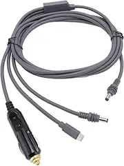 GOWENIC Mini Power Cable Cigarette Lighter, 12V-24V DC Car Power Cable for Satellite 18AWG Mini DC for Trucks Buses Lorries Ships (#1)
