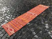 Turkish Rug,Floor Rug, Wool Rug, Handwoven Kilim, Flat Woven Kilim 2,1 x 9,0 ft