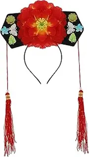 [HOOTNEE] Headband Traditional Chinese Headwear Hanfu Hairband Qing Dynasty Headband Princess Hair Accessories Photo Prop Festival Headdress