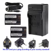 2x BP-511 Battery+Home Charger For Canon EOS 10D 20D 300D 40D 50D BP-512 BP-511A