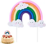 Rainbow Cake Topper Decorations Trolls Cake Topper Soft Pottery Colorful Cake Decoration Theme Cake Supplies Vibrant For Magical Rainbow Themed Birthday