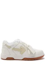Off-white Out Of Office Panelled Leather Sneakers - 36 (IT36 / UK3), off White Trainers, Print - 36 (IT36 / UK3) 36 (IT36 / UK3)