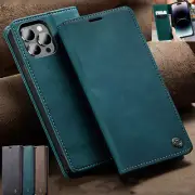 For iPhone 14 13 11 Pro Max XS 7 8 Plus SE Case Flip Leather Wallet Stand Cover