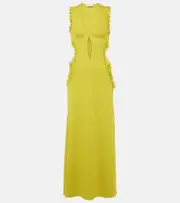 [Christopher Esber] Christopher Esber Carina ruffled cutout midi dress AU 14 green